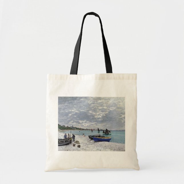 Bolso De Tela Claude Monet | Playa de Sainte-Adresse (Frente)