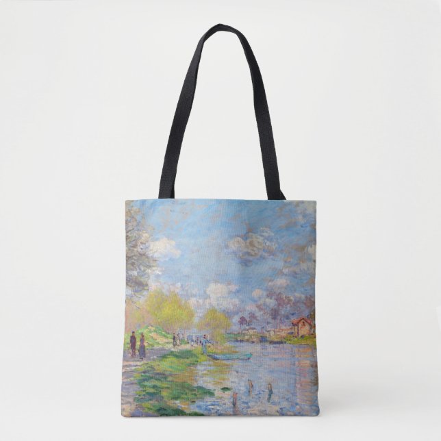 Bolso De Tela Claude Monet - Primavera por el Sena (Anverso)
