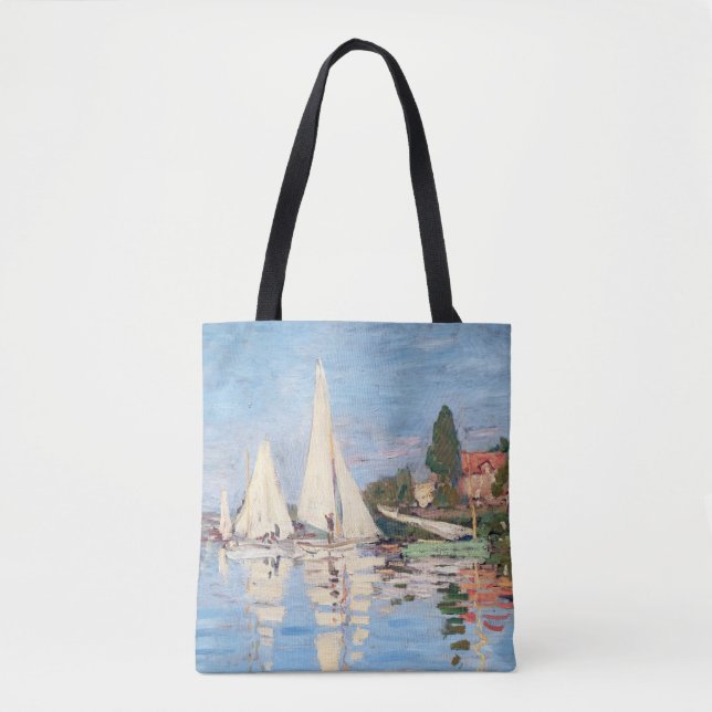 Bolso De Tela Claude Monet - Regattas en Argenteuil (Anverso)