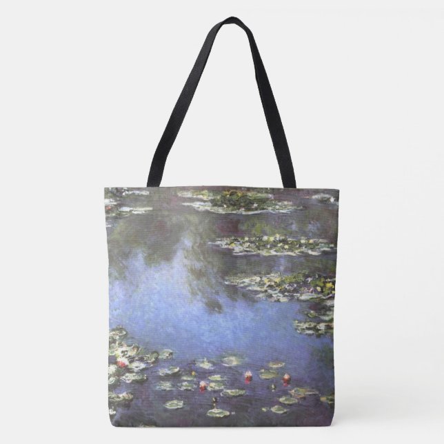Bolso De Tela Claude Monet, Water Lilies, 1906, Blue (Anverso)
