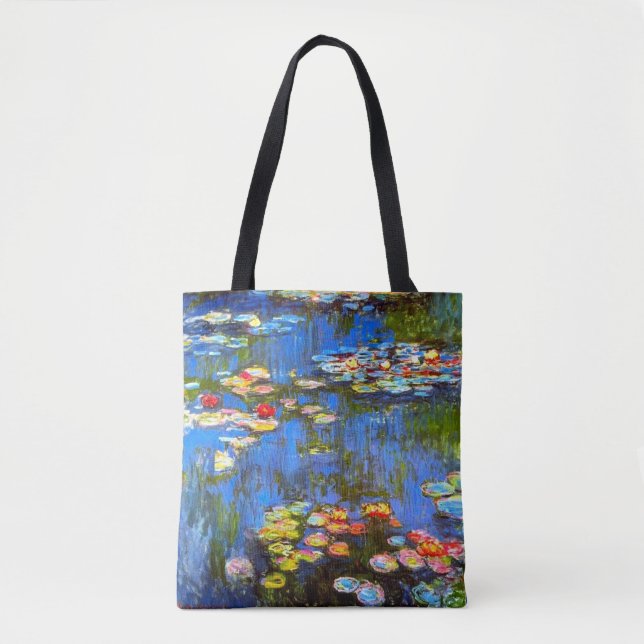 Bolso De Tela Claude Monet, Water Lilis, Impresionista (Anverso)