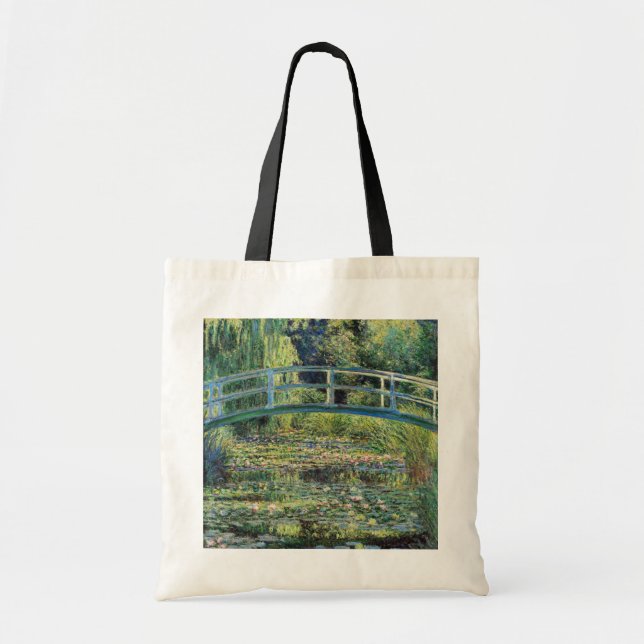 Bolso De Tela Claude Monet - Water Lily Pond y Puente Japanés (Frente)