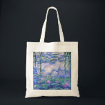 Bolso De Tela Claude Monet Water relaja arte impresionista franc<br><div class="desc">Claude Monet Water Lilies Impresionista francés ArtWater Lilies (o Nympheas) es una serie de aproximadamente 250 pinturas al óleo del impresionista francés Claude Monet. Los cuadros representan el florido jardín de Monet en Giverny.</div>