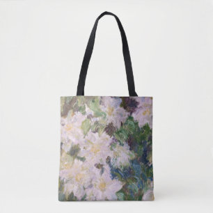 Bolso De Tela Claude Monet - White Clematis