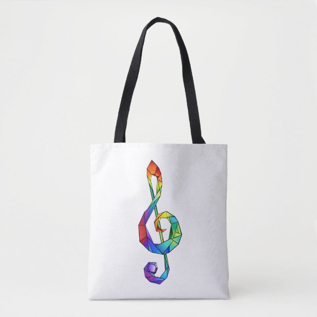 Bolso De Tela Cláusula musical del arcoiris (Anverso)