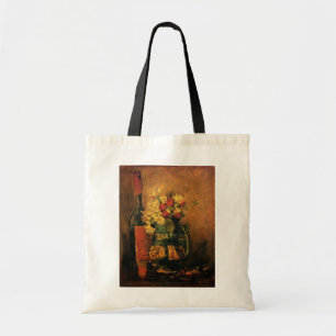 Bolso De Tela Claveles, Rosas y una Botella por Vincent van Gogh