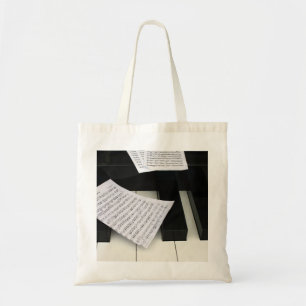 Bolso De Tela Claves de piano con música