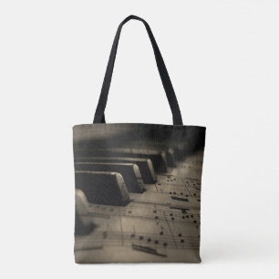 Bolso De Tela Claves de piano de música antigua