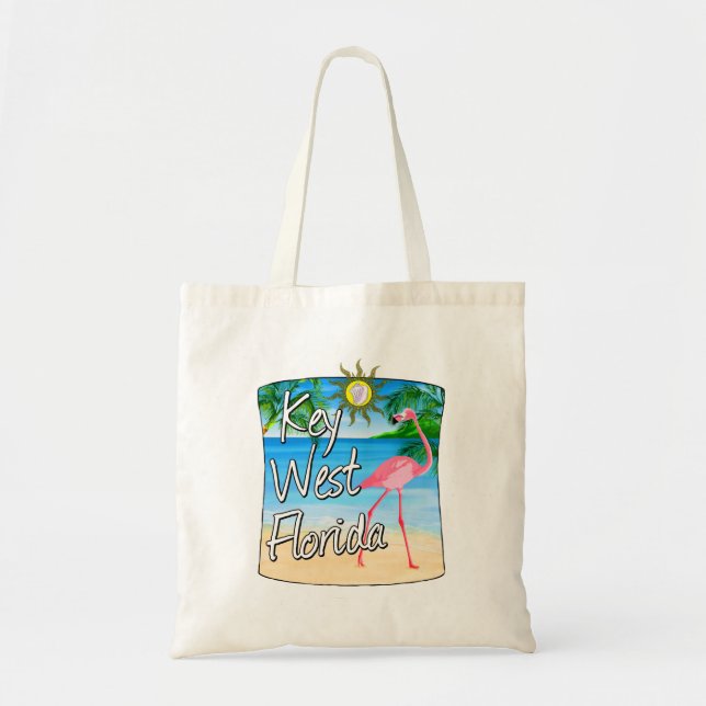 Bolso De Tela Claves flamenco rosa occidental en Florida (Frente)