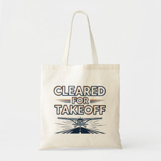 Bolso De Tela Cleared For Takeoff Aviation T-Shirt