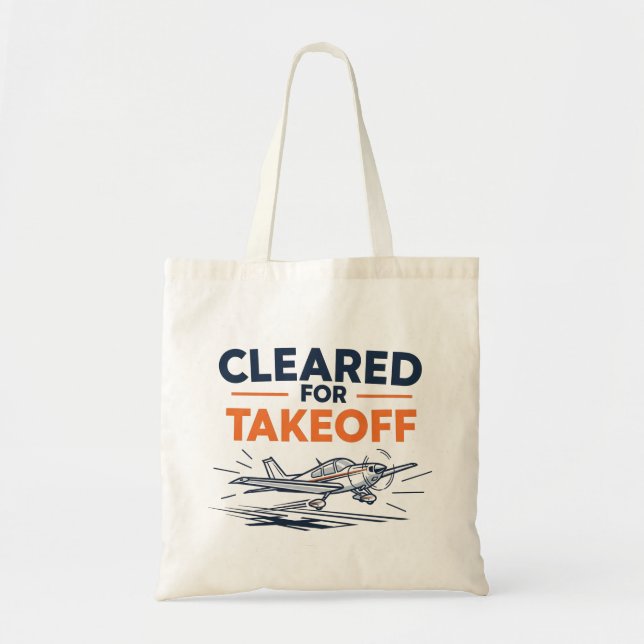 Bolso De Tela Cleared For Takeoff Pilot (Frente)