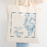 Bolso De Tela Clearwater Beach FL Blue Boda Bienvenida Tote Bag<br><div class="desc">Los huéspedes podrán deleitar a sus huéspedes con estos elegantes bufés de boda, que incluyen un diseño de mapas de Tampa Bay azul marino. Perfecto para su boda en Clearwater Beach en lugares como Sandpearl Resort, Opal Sands Resort, Marriott Clearwater Beach, Hyatt Regency Clearwater Beach, Sheraton Sand Key Resort, Wyndham...</div>