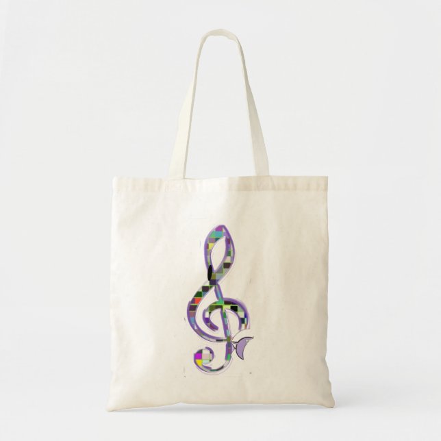 Bolso De Tela Clef de música (Frente)