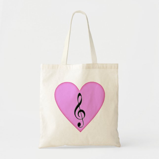 Bolso De Tela Clef del o'G del corazón (Frente)