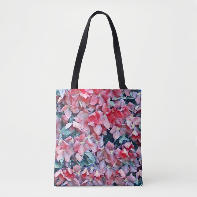 Bolso De Tela Clematis Flowers (Anverso)