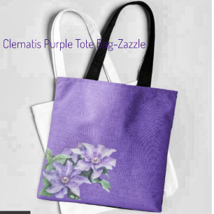 Bolso De Tela Clematis Purple