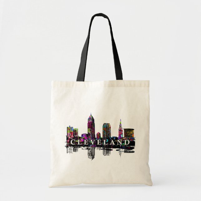 Bolso De Tela Cleveland, Ohio en graffiti (Frente)