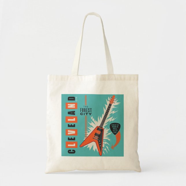 Bolso De Tela Cleveland Ohio | Guitarra eléctrica (Frente)