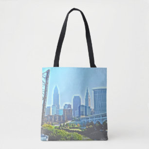 Bolso De Tela Cleveland West River Blues Tote Bag
