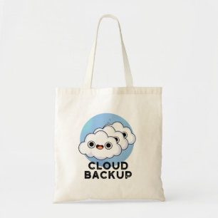 Bolso De Tela Cloud Backup Funny Computer Weather Pun