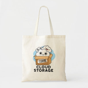 Bolso De Tela Cloud Storage Funny Weather Technology Pun