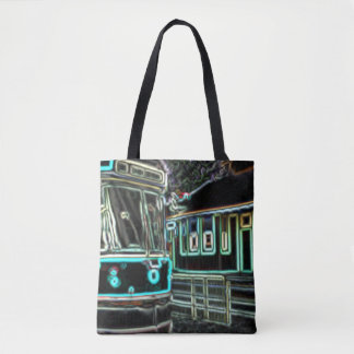 Bolso De Tela CLRV Neon en el Tote de Hombro medio stant