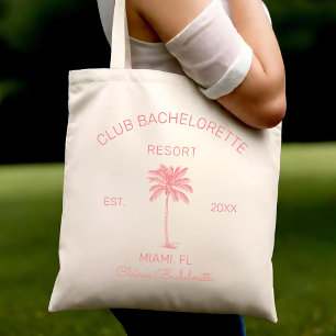 Bolso De Tela Club Bachelorette Palm Beach Boda de Destino