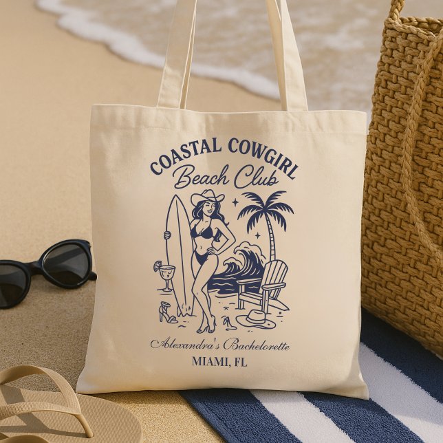 Bolso De Tela Club Coastal de Playa Cowgirl Bachelorette (Subido por el creador)