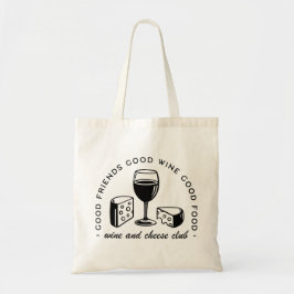 Bolso De Tela Club de amantes del vino y del queso