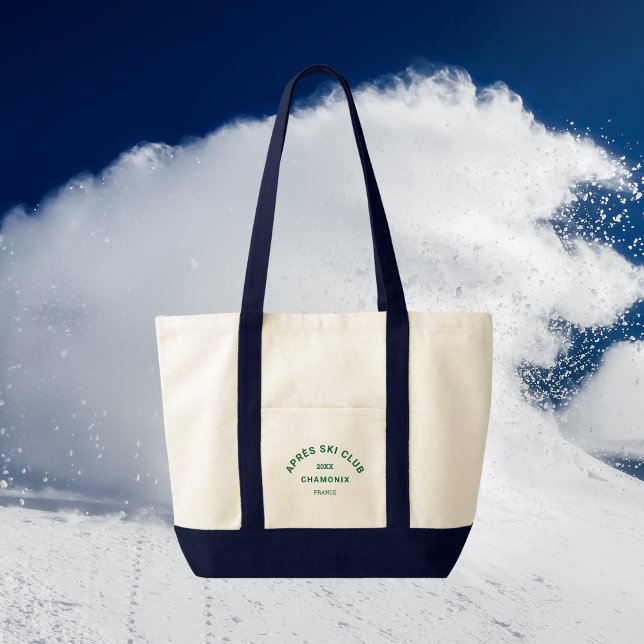 Bolso De Tela Club de Esquí Après Estación de Esquí Verde Escudo (Subido por el creador)