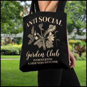 Bolso De Tela Club de Jardinería Antisocial Ilustración Botánica