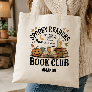 Bolso De Tela Club de Lectores de Spooky Libro Personalizado Hal