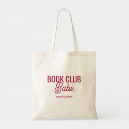 Bolso De Tela Club de Lectura Personalizado Negrita Rojo Bebé Am