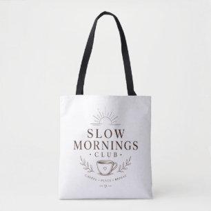 Bolso De Tela Club de Mañanas Lentas Estética Acogedora Diseño d