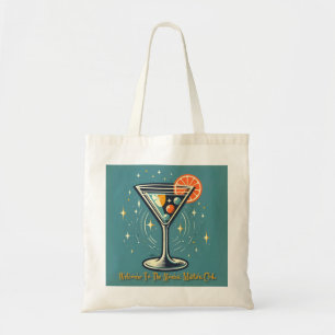 Bolso De Tela Club de Martini Atómico Cocktail Retro Futurista