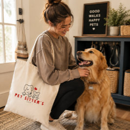 Bolso De Tela Club de Niñeras de Mascotas Paseadores de Perros N
