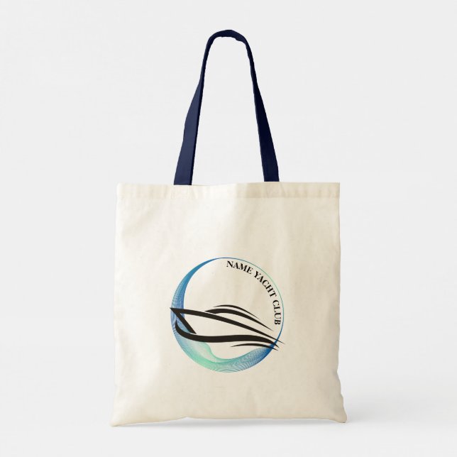 Bolso De Tela Club náutico de la Marina Azul (Reverso)