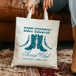 Bolso De Tela Club Social Bachillerato de Vaquera Verde azulada<br><div class="desc">Celebra tu fin de semana de soltera con estilo con nuestra Bolsa de Tote Bag con la Bodega Verde azulada de Vaquera Ligera. Con una "estética de club social" de moda con botas de vaquera y tipografía lúdica, este diseño es perfecto para fines de semana de soltera en Nashville, Austin...</div>