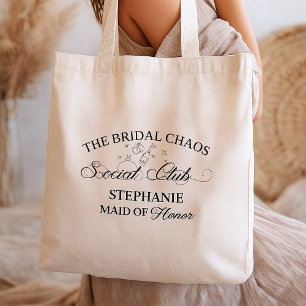 Bolso De Tela Club Social Caos Nupcial, Nupcial Boho Personaliza