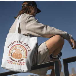Bolso De Tela Club Social de Especias de Calabaza – Mono Otoñal