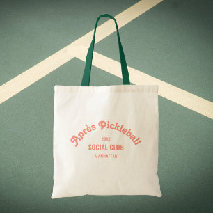 Bolso De Tela Club Social de Pickle Ball Après Rosa Retro