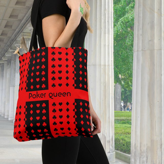 Bolso De Tela Clubes, espadas, corazones, diamantes - reina de p (Subido por el creador)
