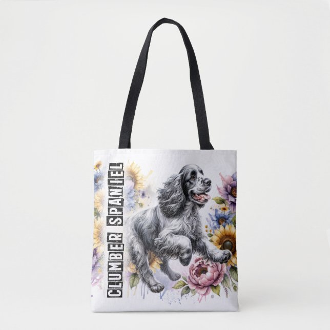 Bolso De Tela Clumber Spaniel (Anverso)