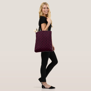 Bolso De Tela Clúster de flores rosadas y negras