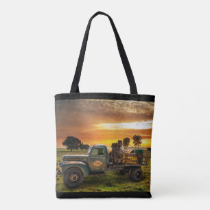 Bolso De Tela Cobertura antigua en el campo