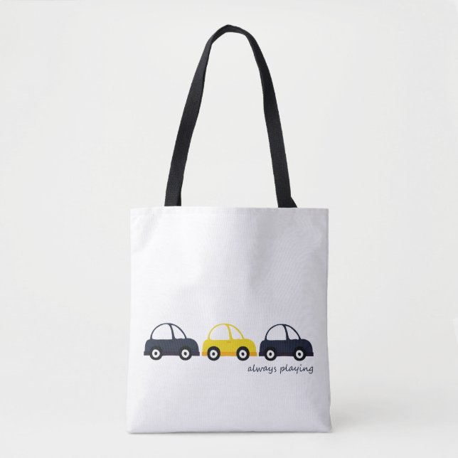Bolso De Tela Coche amarillo (Anverso)