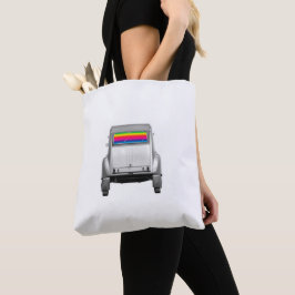 Bolso De Tela Coche + arcoiris