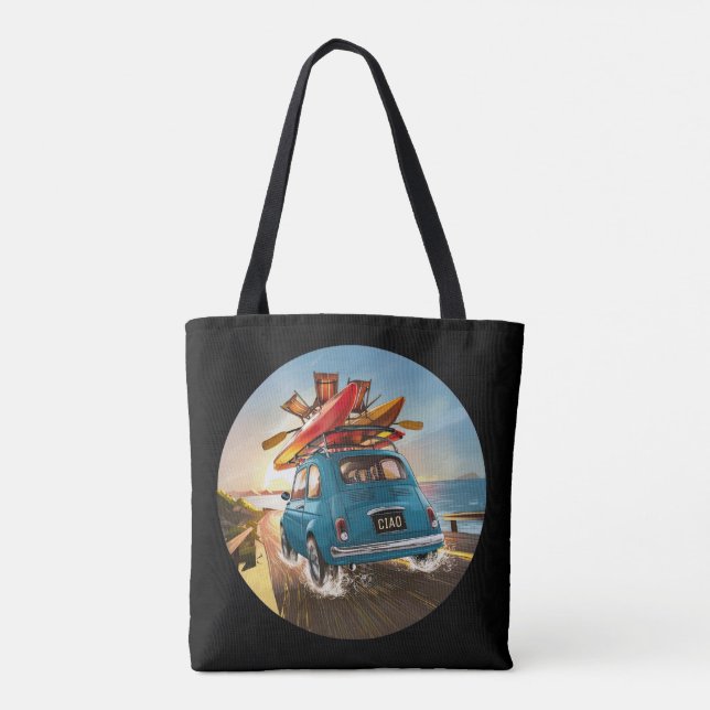 Bolso De Tela Coche Blue Fiat (Reverso)