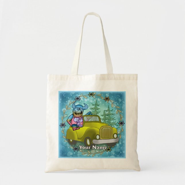 Bolso De Tela Coche conduciendo monstruo (Frente)