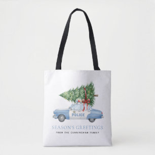 Bolso De Tela Coche de árbol de Navidad del oficial de policía m